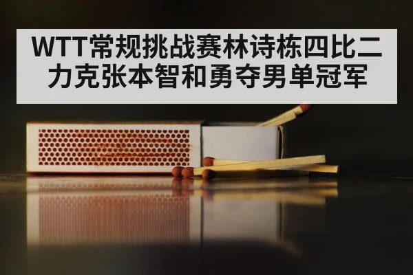 WTT常规挑战赛林诗栋四比二力克张本智和勇夺男单冠军
